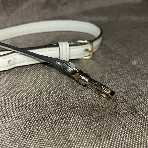 Kate Spade White Pebble Leather Replacement Purse Crossbody Strap Gold Hardware - Picture 7 of 7